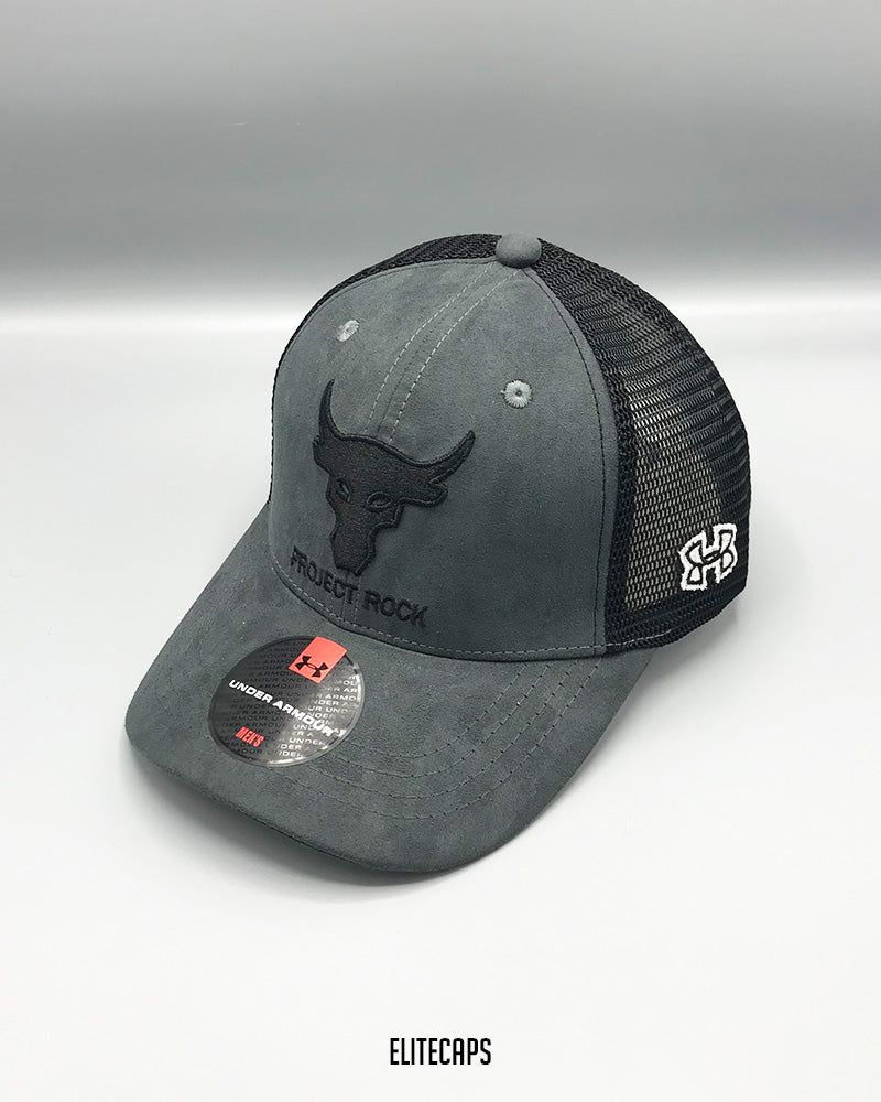 UA Grey Bull Embroidered Trucker Cap - C0392