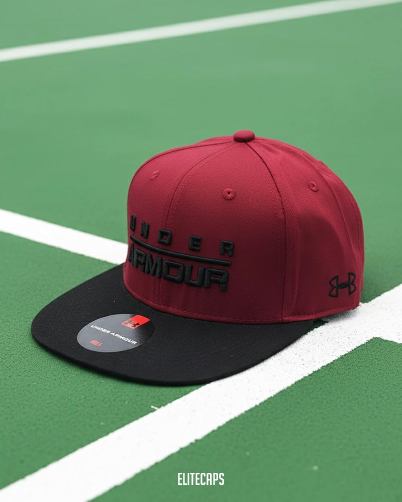 UA Maroon & Black Bold Snapback Cap - C0377