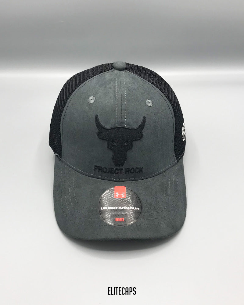 UA Grey Bull Embroidered Trucker Cap - C0392