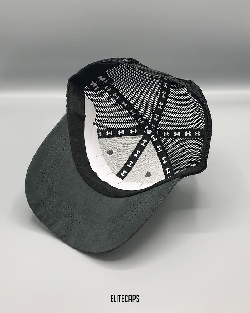 UA Grey Bull Embroidered Trucker Cap - C0392