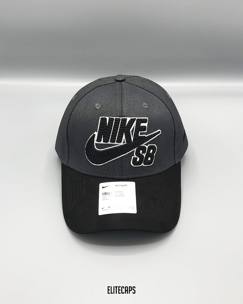 NKE SB Grey Black Two-Tone Cap - C0385