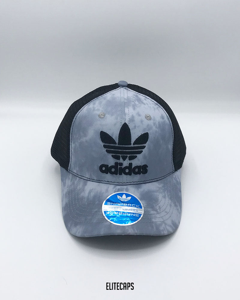 ADI Grey Tie-Dye Trefoil Trucker Cap - C0373