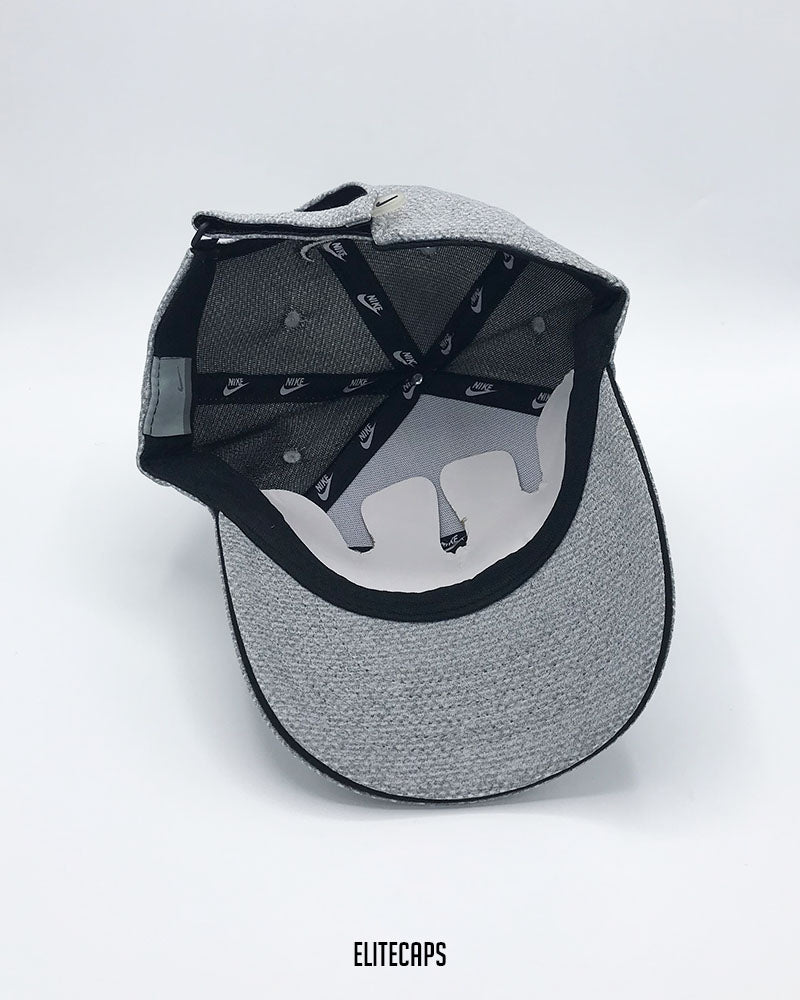 NKE Grey Textured Baseball Cap - C0426