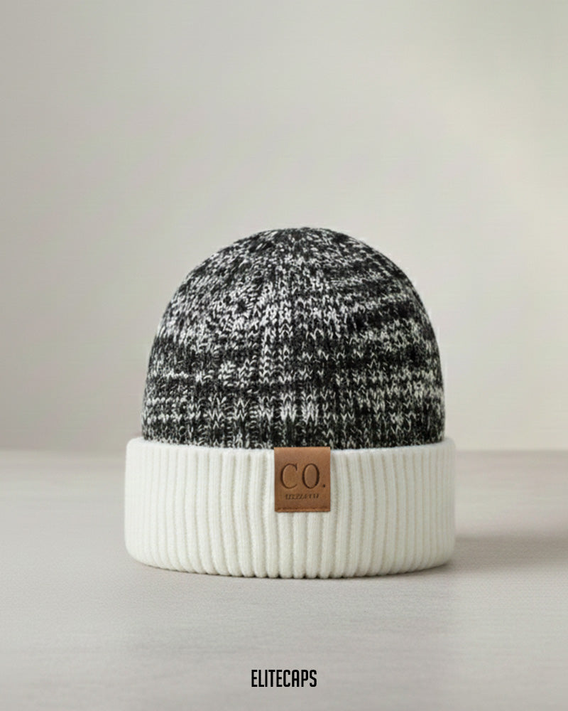 Two-Tone Salty Knitted Beanie - B0128W