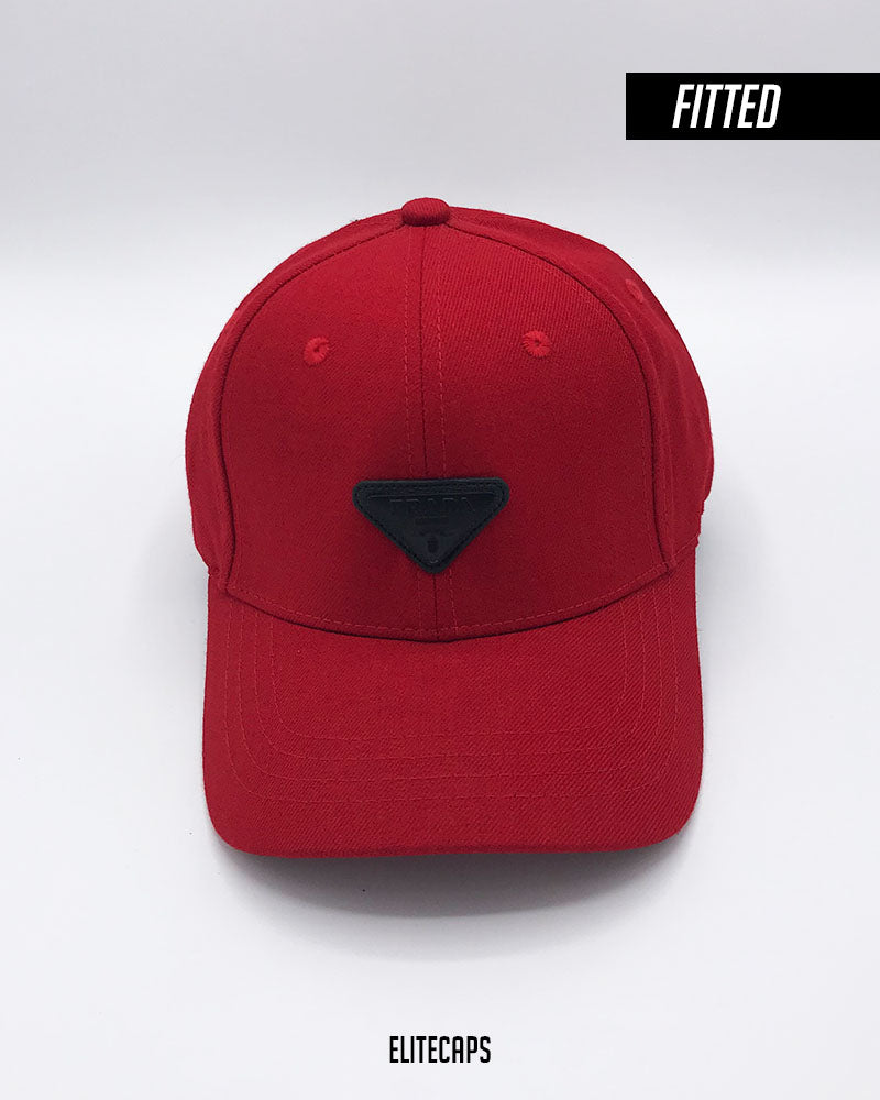 PRADA Bold Red Fitted Cap - C0623