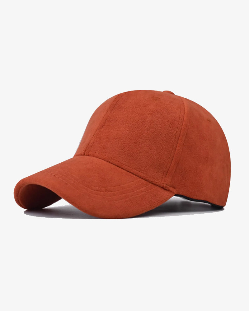 Basic Orange Suede Cap - C0117