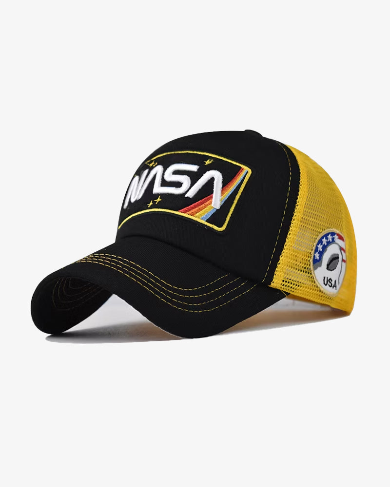 Black & Yellow NASA Trucker Cap - C0192