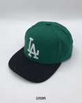 LA MLB Green Two-Tone Snapback Cap - C0599