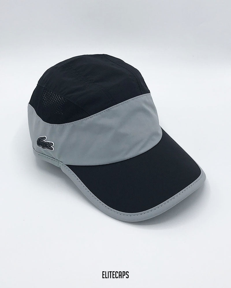 LACOSTTE Black Contrast Triple Panel Cap - C0536