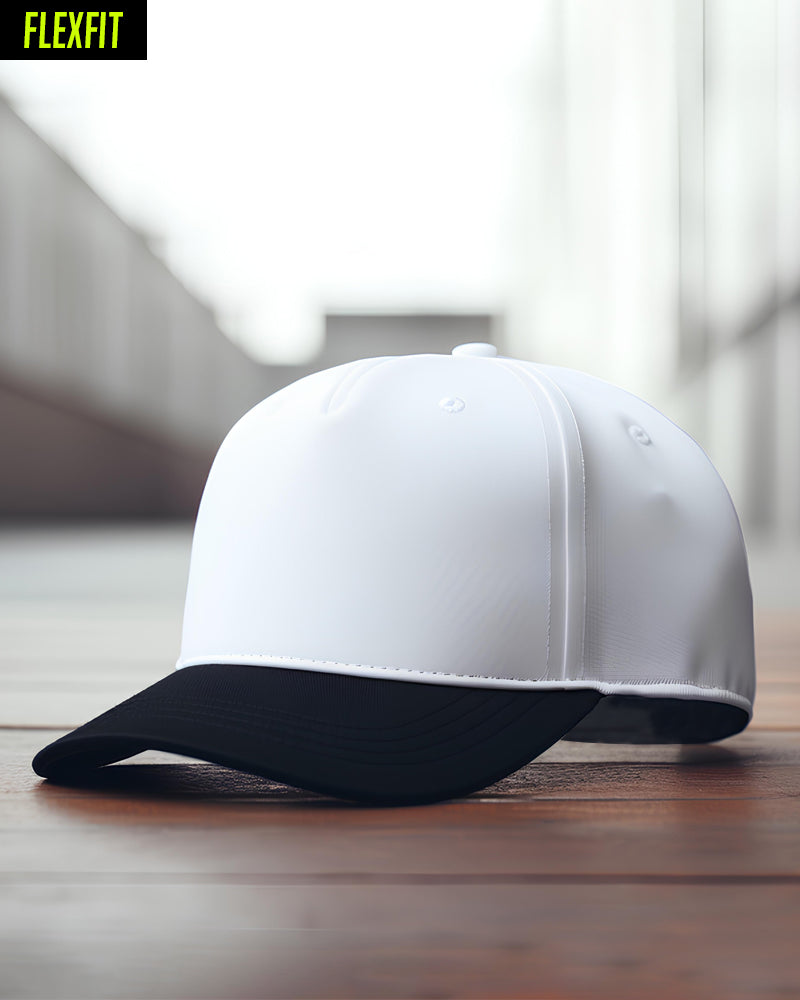 Black & White Two Tone Fitted Cap - FLEXFIT - FC001