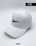 White NKE Sports Fitted Cap - C0545