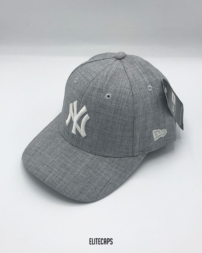 Premium NY Grey Textured Baseball Cap - C0444