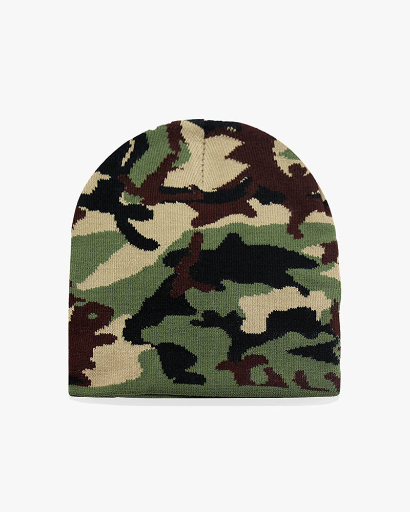 Green Camouflage Knit Beanie - B0124