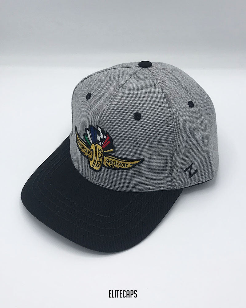 Motor Grey & Black Contrast Snapback Cap - C0452