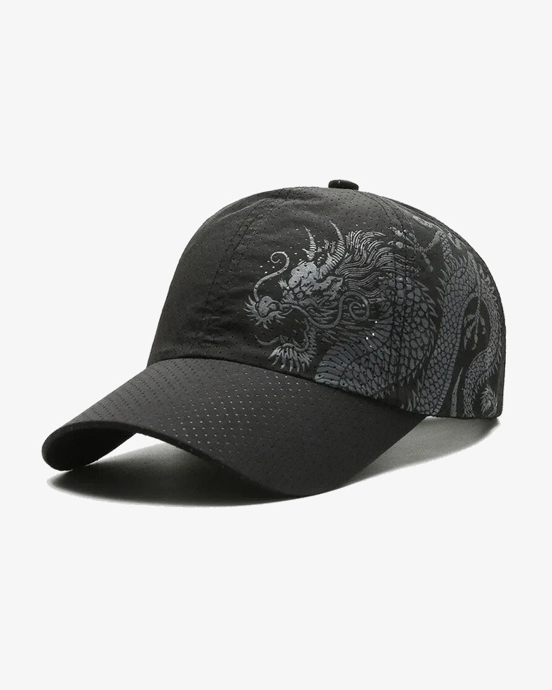 Dragon Printed Quick-Dry Mesh Cap - C0164