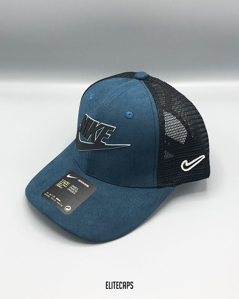 NKE Suede Mesh Swoosh Trucker Cap - C0404