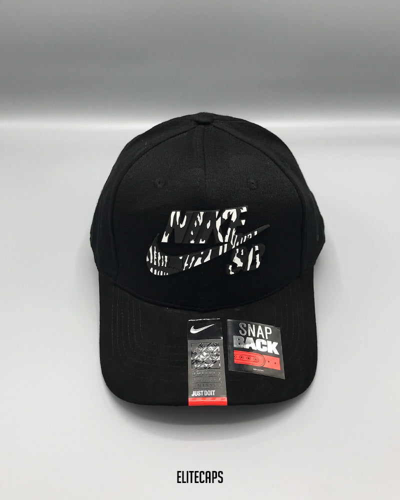 NK SB Black & White Baseball Cap - C0398