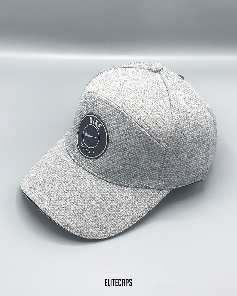 NKE Grey Textured Baseball Cap - C0426