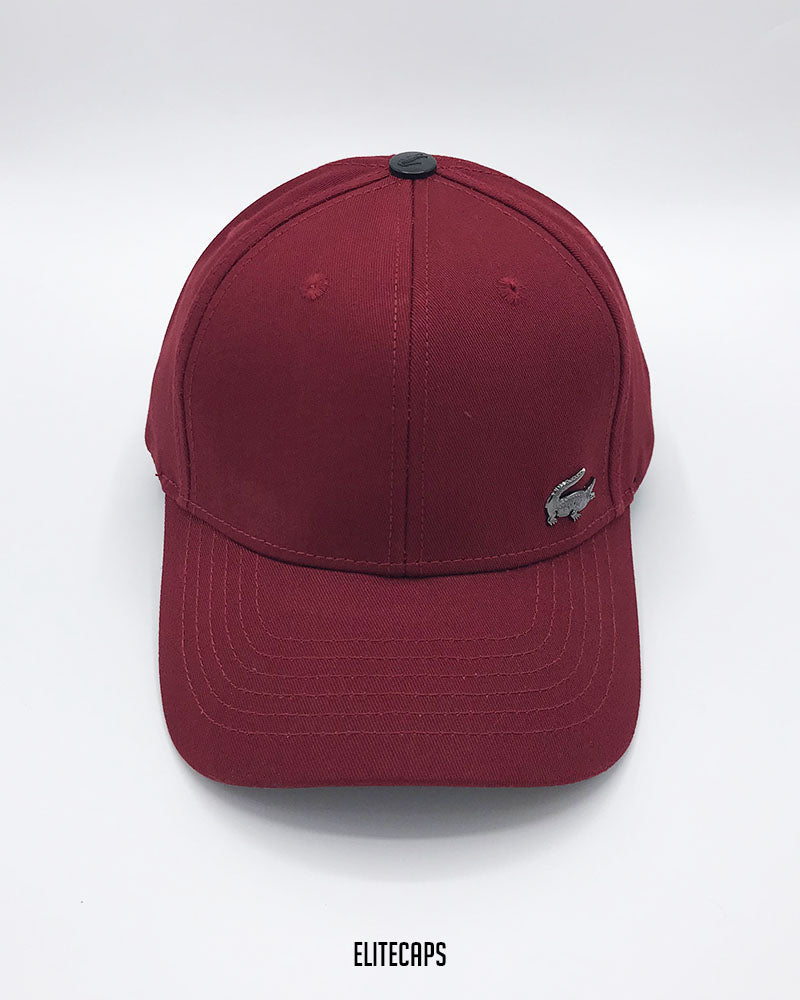 LACOSTTE Classic Fit Signature Maroon Cap - C0689