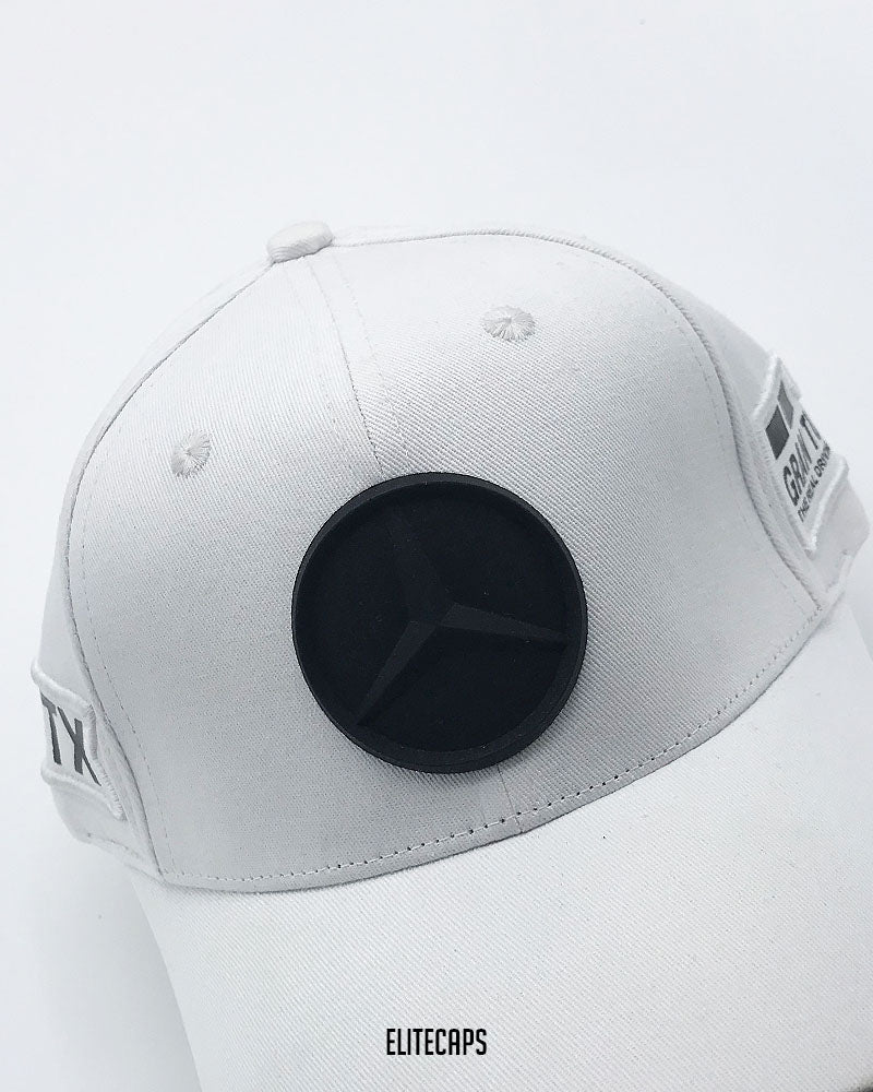 Classic White Mercedes Sports Cap - C0582