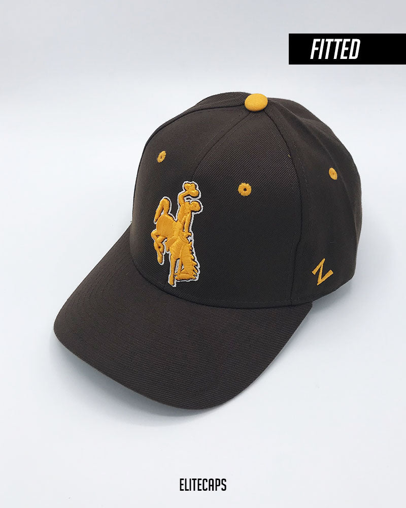 ZEPHYR Embroidered Brown Fitted Cap - C0576