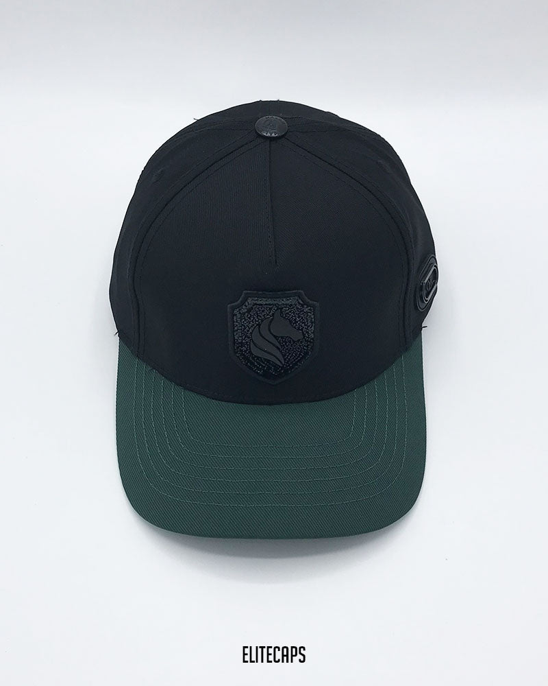 Two-Tone Black Classic MILAN Baseball Cap - C0698