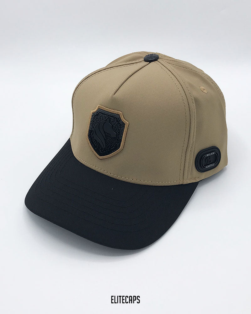 Two-Tone Beige Classic MILAN Baseball Cap - C0679