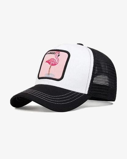 Flamingo Embroidered Trucker Cap - C0163