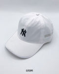 White NY Soft Parachute Baseball Cap - C0596