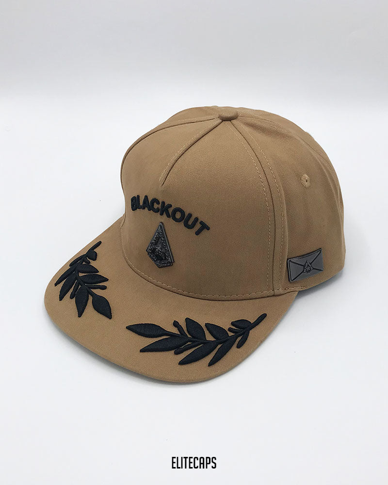 Khaki Captain BKT Snapback Cap - C0618