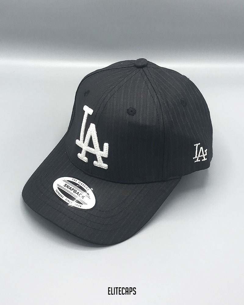 LA Black Pinstripe Baseball Cap - C0422
