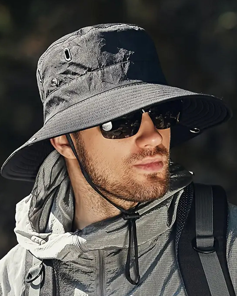 Sporty Black Bucket Hat - H0104