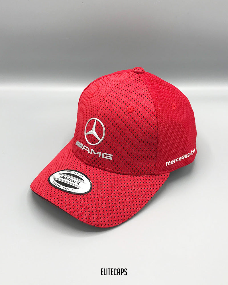 Red M-AMG Mesh Cap - C0391
