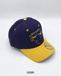 Purple Mavericks Bull Contrast Embroidered Baseball Cap - C0485