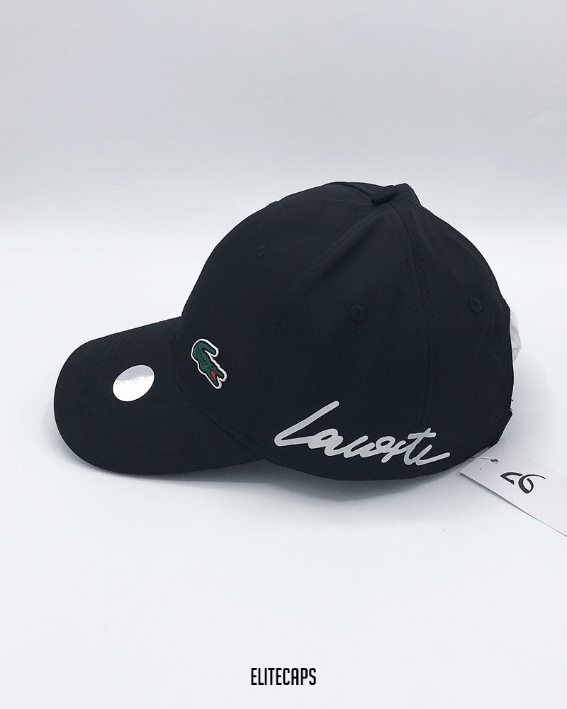 Black LACOSTTE Signature Cap - C0585