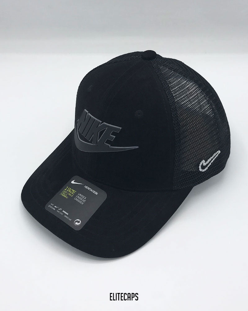 NKE Heritage Black Trucker Cap - C0455