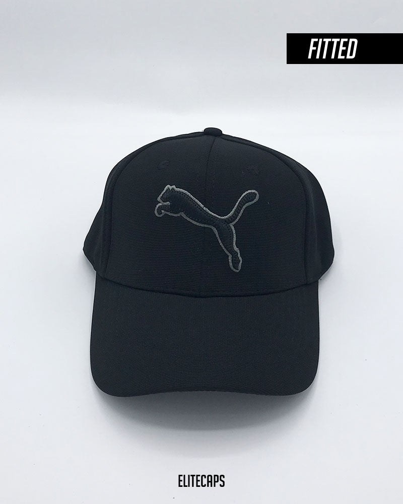 Jet Black Puma Fitted Cap - C0338