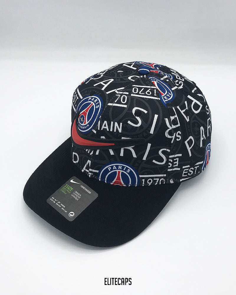 Red NKE PSG Black Snapback Cap - C0465