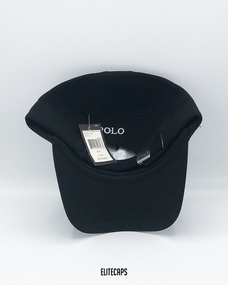 RL Black Polo Baseball Cap - C0372