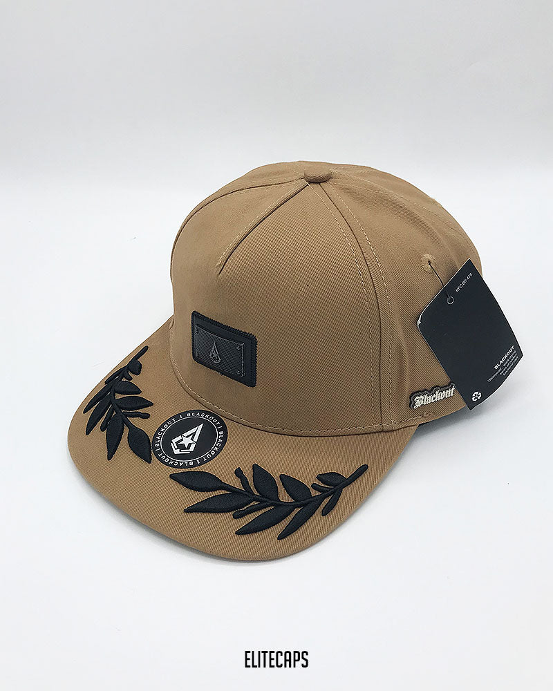 Khaki Captain BKT Snapback Cap - C0479