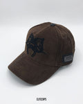 Premium Brown Horse Embroidered Corduroy Cap - C0489