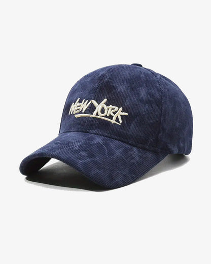 Premium New York Navy Versatile Corduroy Cap - C0261