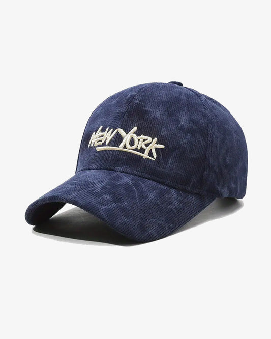 Premium New York Navy Versatile Corduroy Cap - C0261