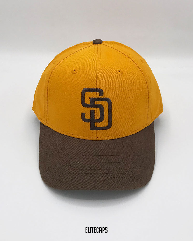 SD Orange & Brown Contrast Baseball Cap - C0436