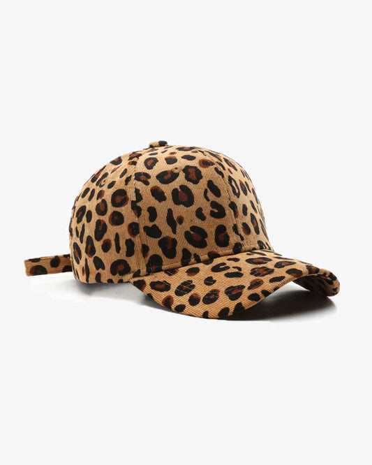 Panther Pattern Corduroy Cap - C0182