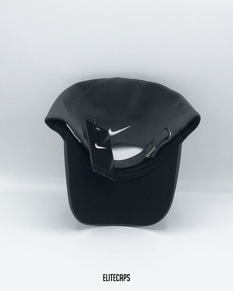 NKE Grey Embossed Swoosh Cap - C0374