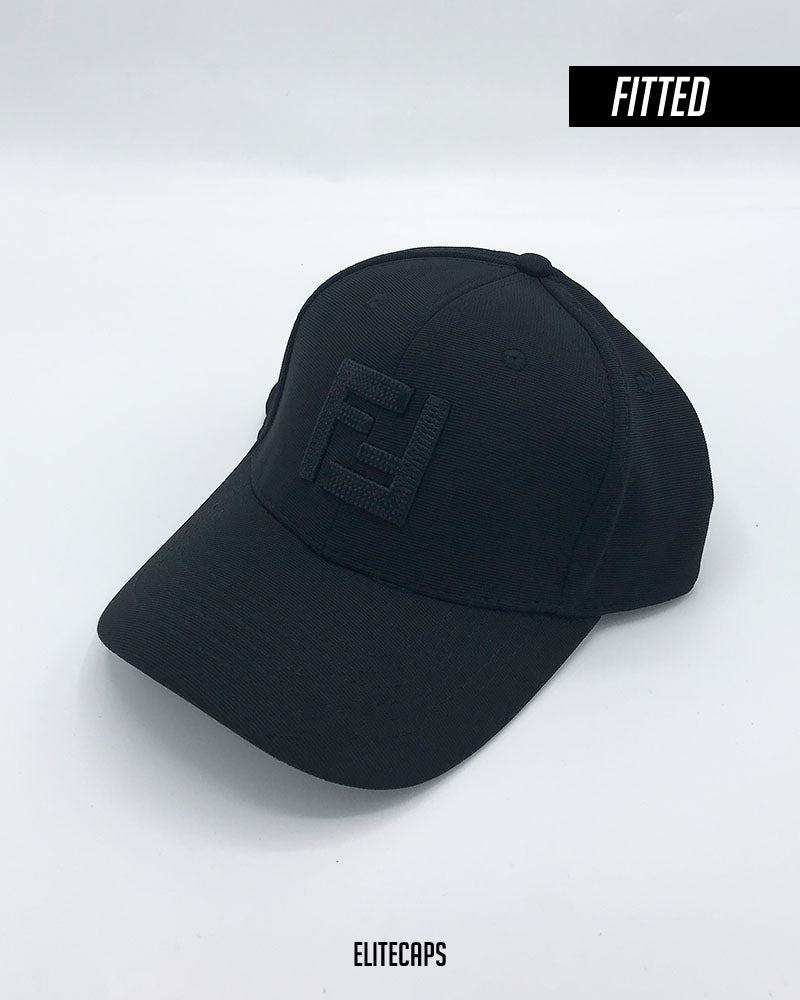 FD Jet Black Fitted Cap - C0339