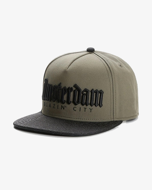 Amsterdam Green Hip-Hop Snapback  Cap - C0239