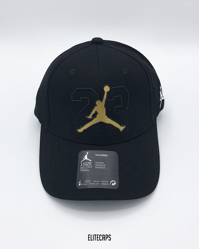 Black Golden 23 JORDAN Baseball Cap - C0638