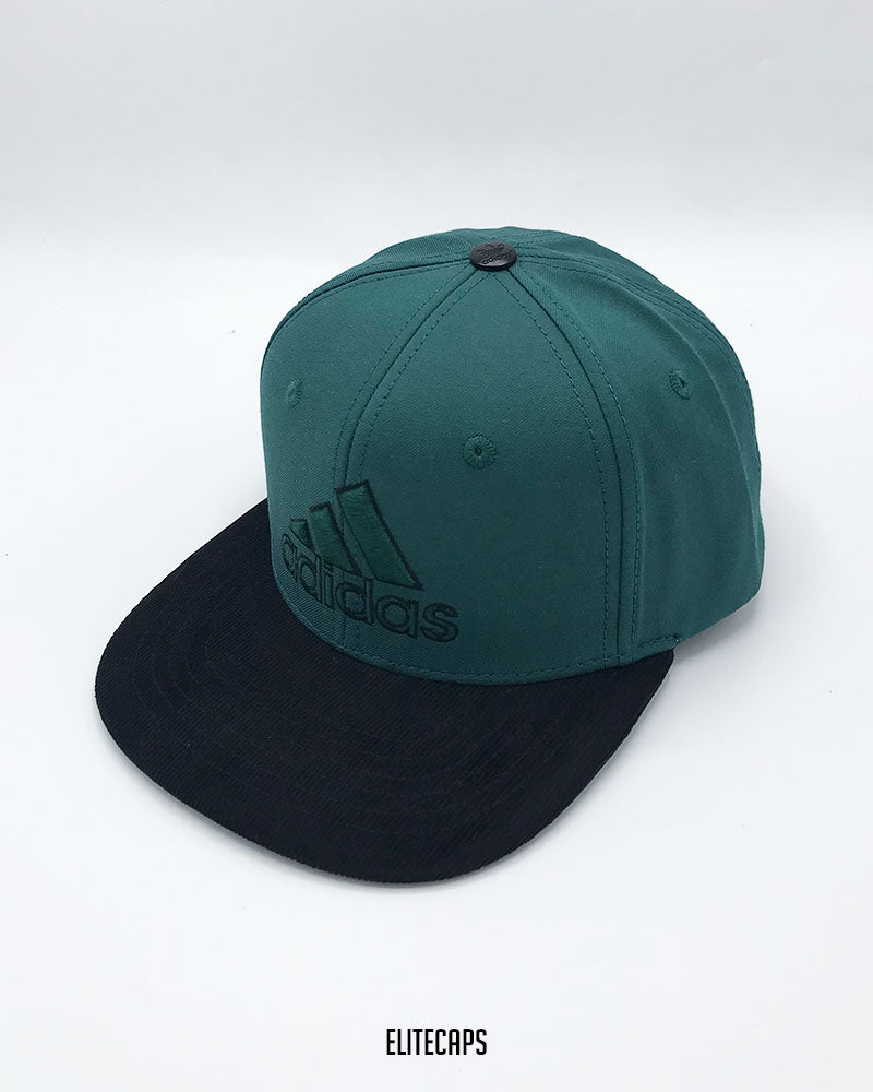 ADIDS Green Corduroy Brim Snapback Cap - C0493